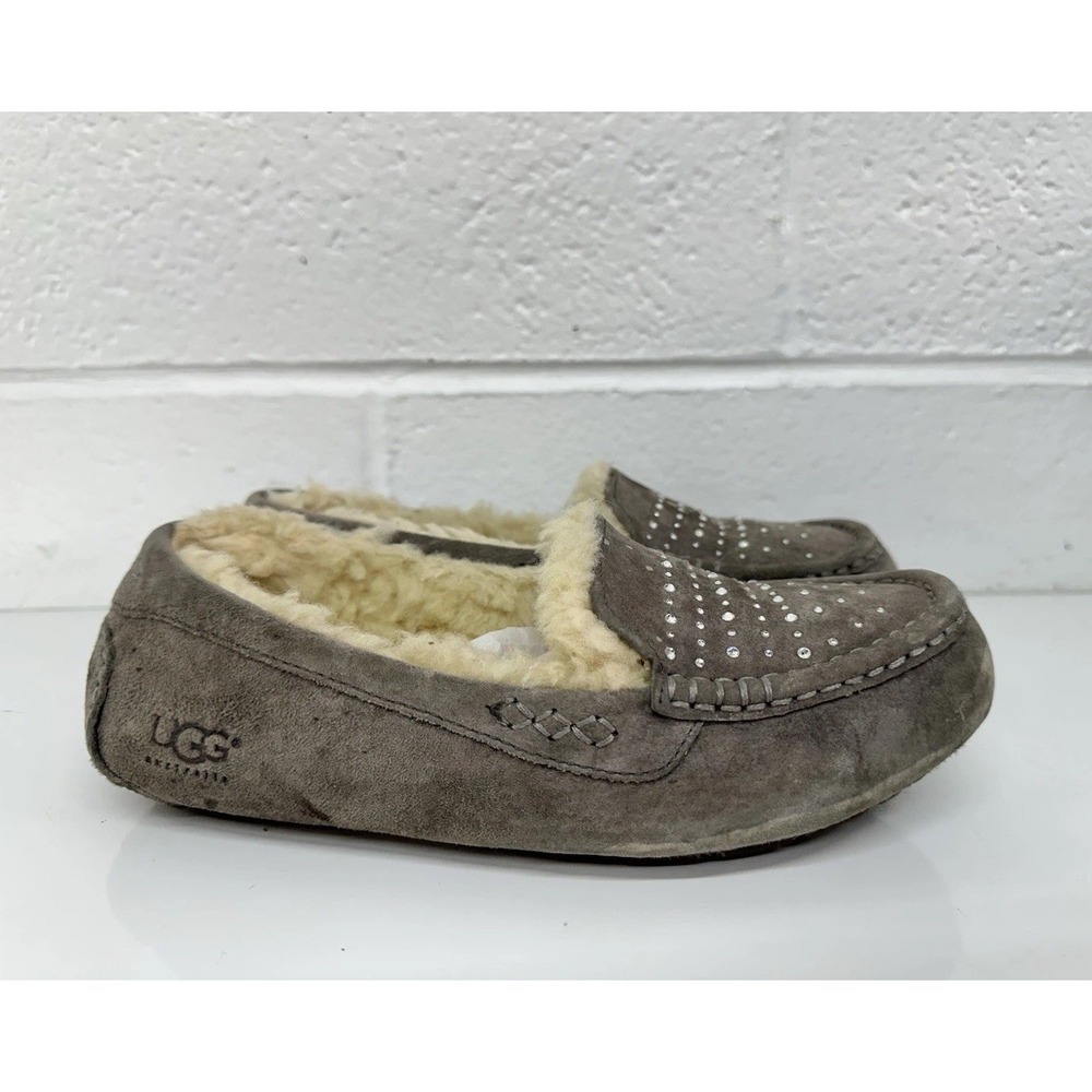 UGG Ansley Bling Slipper Gray Suede Swarovski Crystal / Women's 7